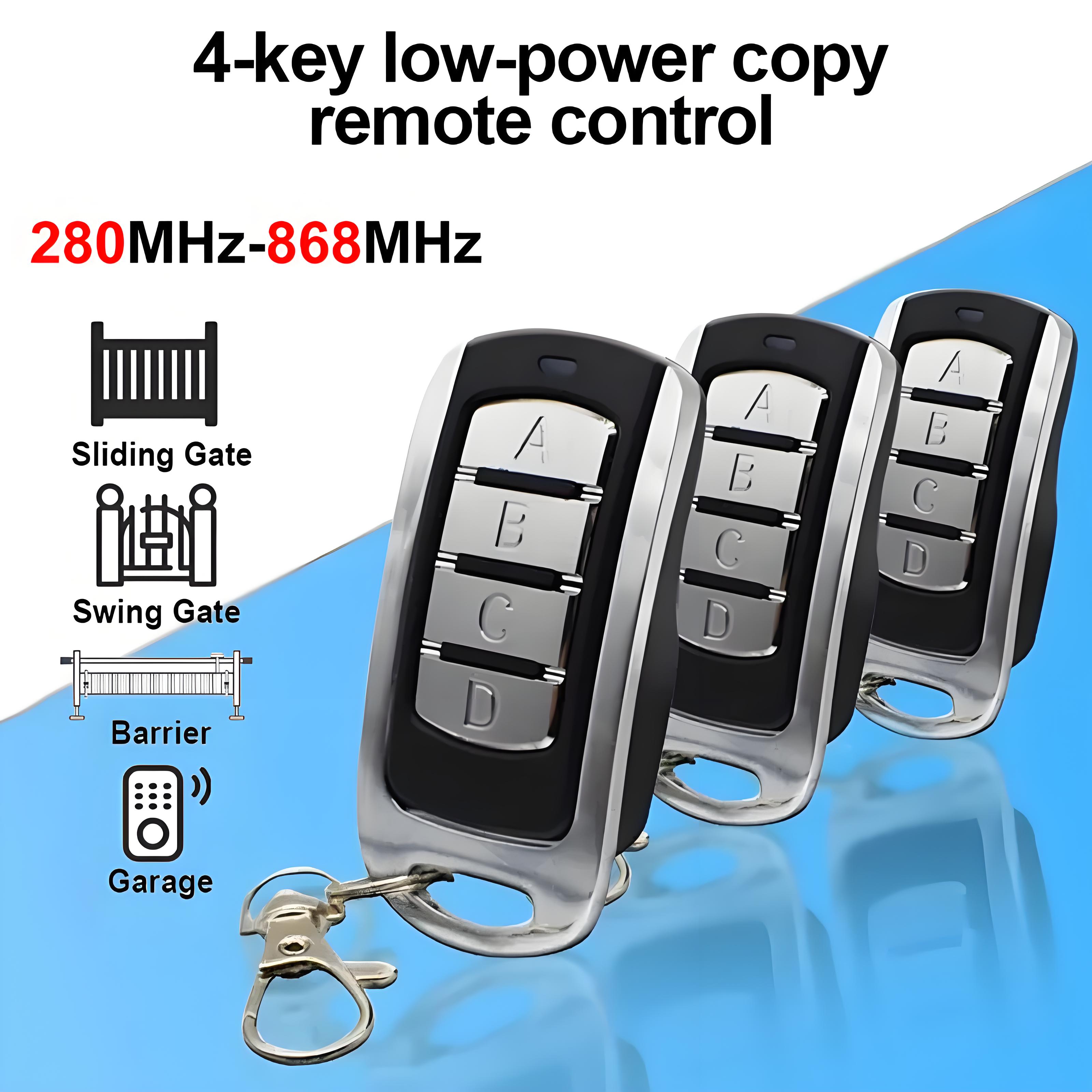 Autocopia multifrecuencia 280 a 868 MHz 4 en 1 puerta de garaje Control remoto duplicador llavero barrera código rodante fijo clon