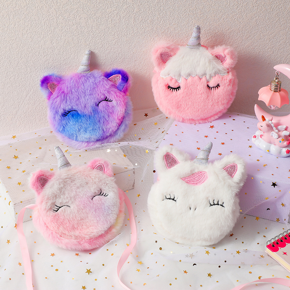 Kawaii Единорог детские сумки через плечо детский праздничный подарок милый круглый кошелек для монет сумка на ремне для девочек