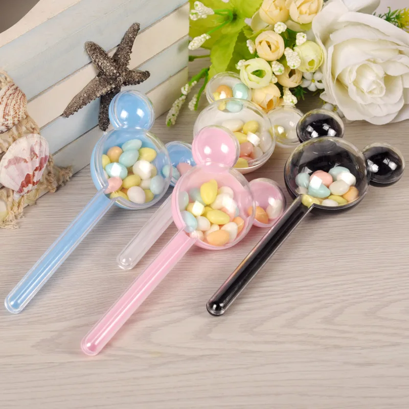 12szt Nowe pudełko na cukierki w kształcie Mickey Małe pudełko do pakowania Lollipop Candy Box Wedding Party Birthday Baby Shower Sweet Christmas Party