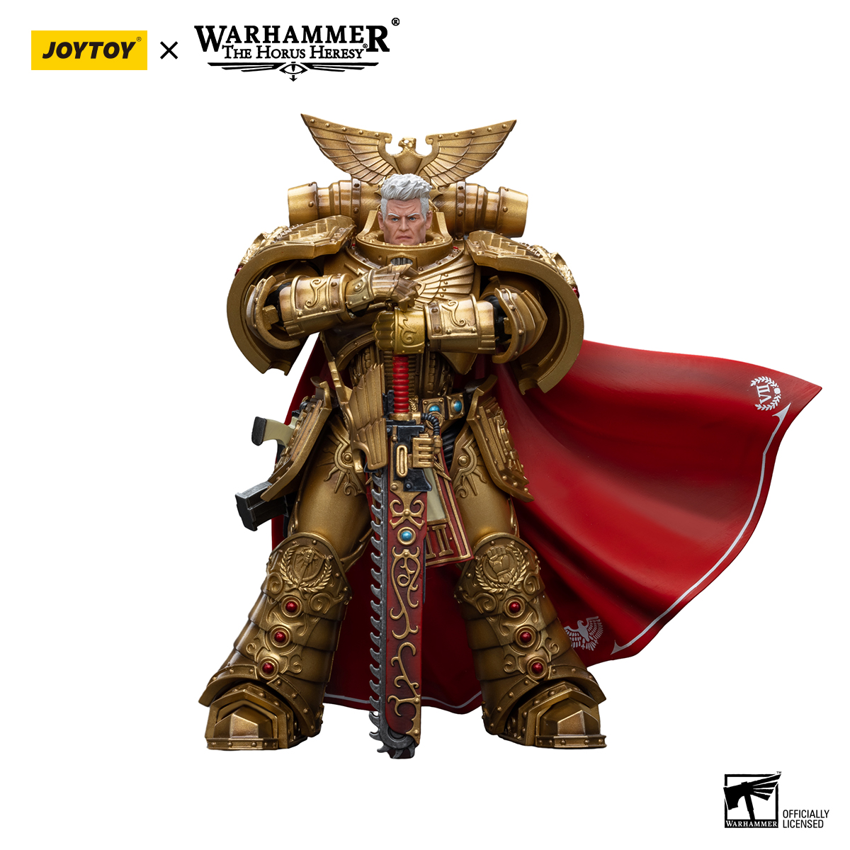 JOYTOY Warhammer 40k 1/18 Figuras de acción Anime 18 cm Puños imperiales Rogal Dorn, Primarca de la Legión Vllth