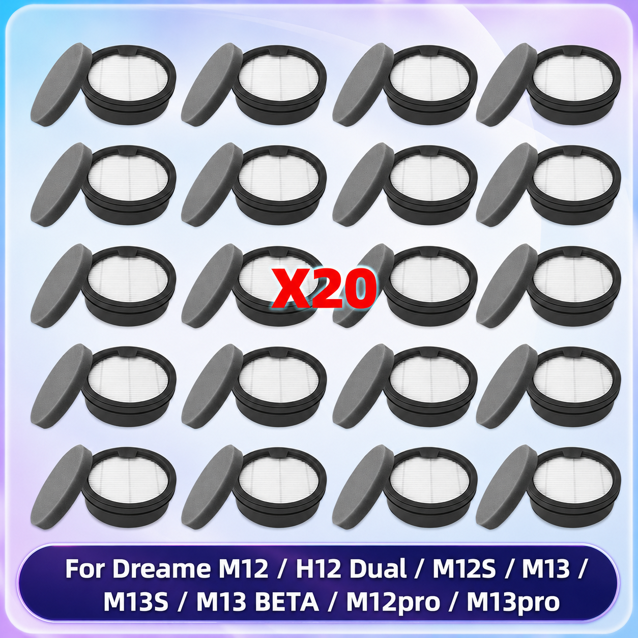 Совместимо с Dreame M12 / H12 Dual / M12S / M13 / M13S / M13 BETA / M12pro / M13pro запчасти для пылесоса сменный фильтр аксессуары