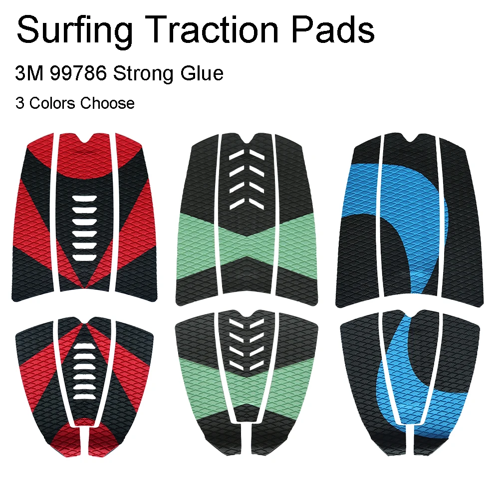 SUP Deck Traction Mat 6 Piece Premium EVA with Grip Surfboard Longboard Paddle Board 3M Back Glue Foot Pads Surfboard Grip Pads
