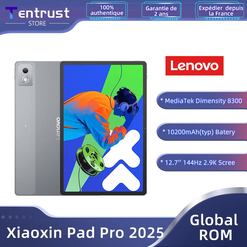 Nowy tablet Lenovo Xiaoxin Pad Pro 12.7 2. 2025 Rozmiar 8300 Rozdzielczość 2,9 k Częstotliwość odświeżania 144 Hz WIFI 10200 mAh WIFI Android