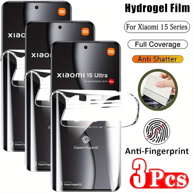 3 pezzi di pellicola idrogel morbida a copertura totale per Xiaomi 15 Ultra 14 13 Pro Ultra HD protezione schermo per Xiaomi 11 12 13 14T Pro Film