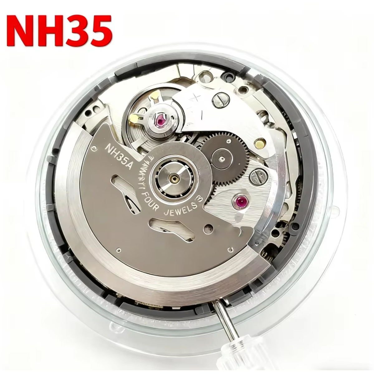 Movimento Mecânico Automático Genuíno Japonês NH35 de Alta Precisão com 24 Rubis para Substituição de Relógios Mod NH35A Data às 3:00