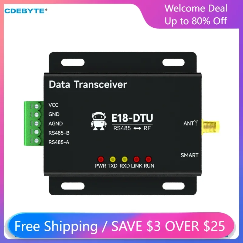 Cc2530 zigbee 3,0 drahtlose daten übertragungs station 20dbm rs485 cdebyte E18-DTU(Z20-485) dc8v ~ 28v zigbee daten transceiver