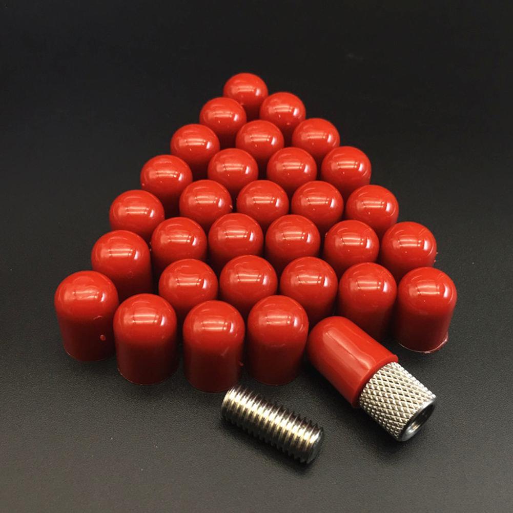 Tapa superior de goma engrosada y tapa roja pequeña, herramienta de reparación para la depresión del coche