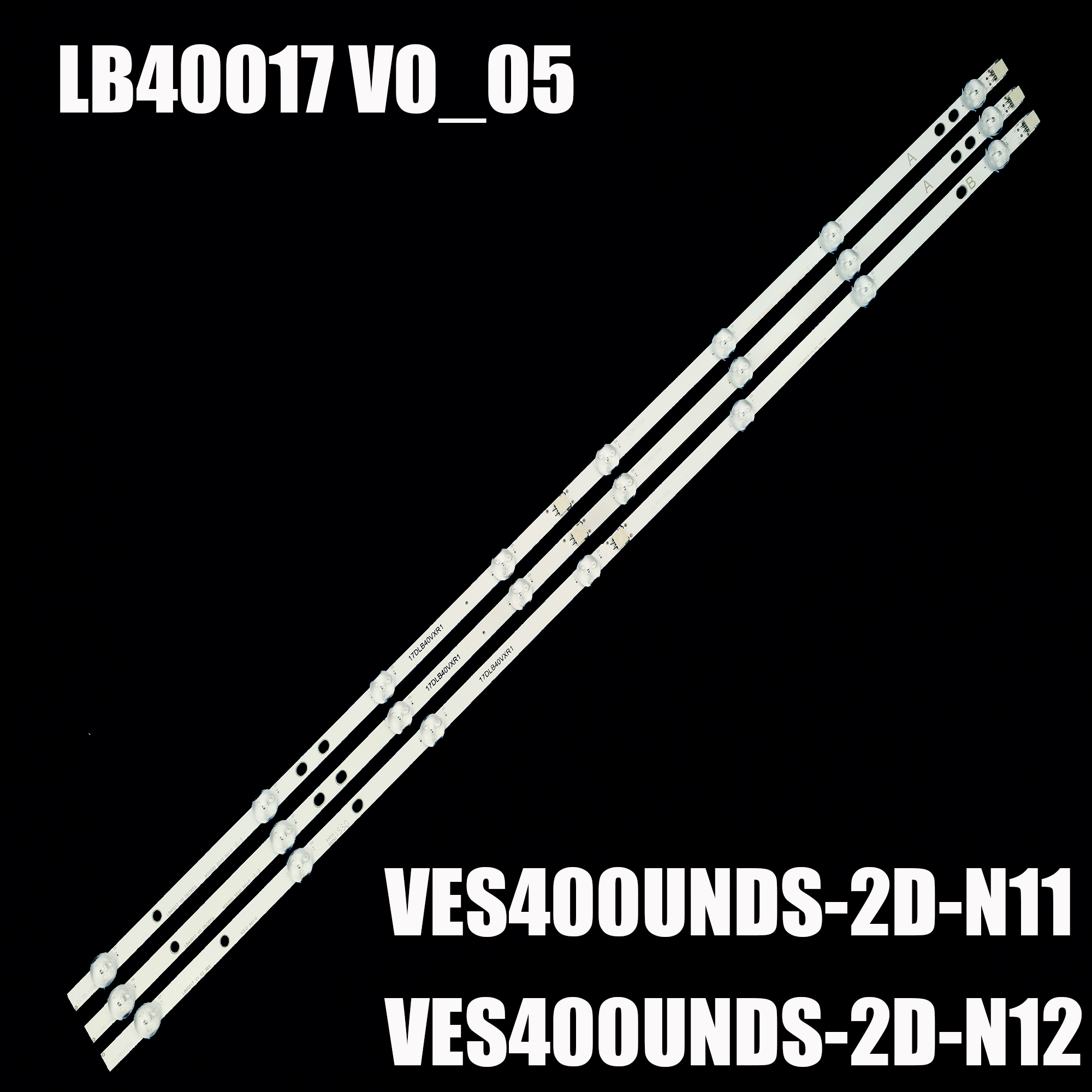 Лента светодиодной подсветки 17DLB40VXR1 LB40017 V0_05_38S для втулки VES400UNDS-2D-N11 VES400UNDS-2D-N12 Toshiba 40L3653DB 40L1653DB