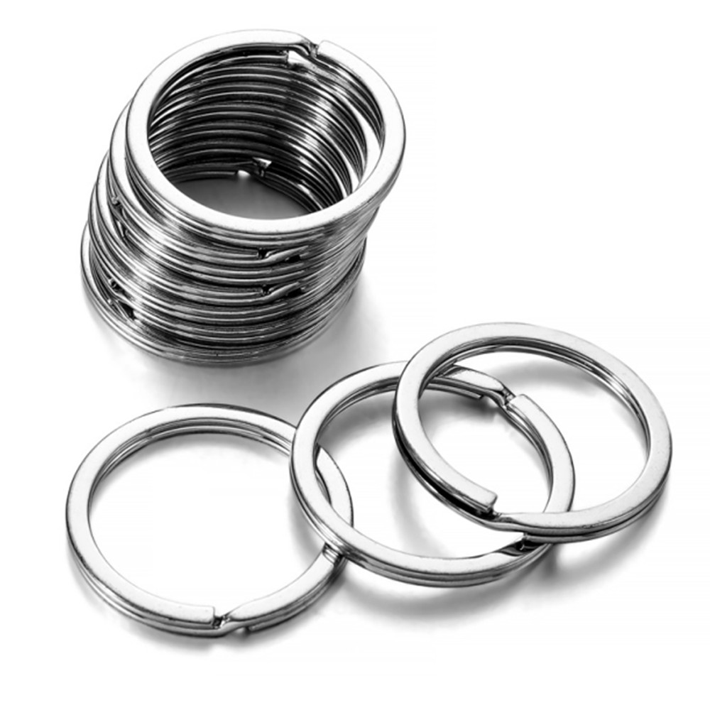 10/20 pçs 15-35mm chaveiro de aço inoxidável anel dividido keyfob porta-chaves anéis para diy chaveiro jóias fazendo suprimentos