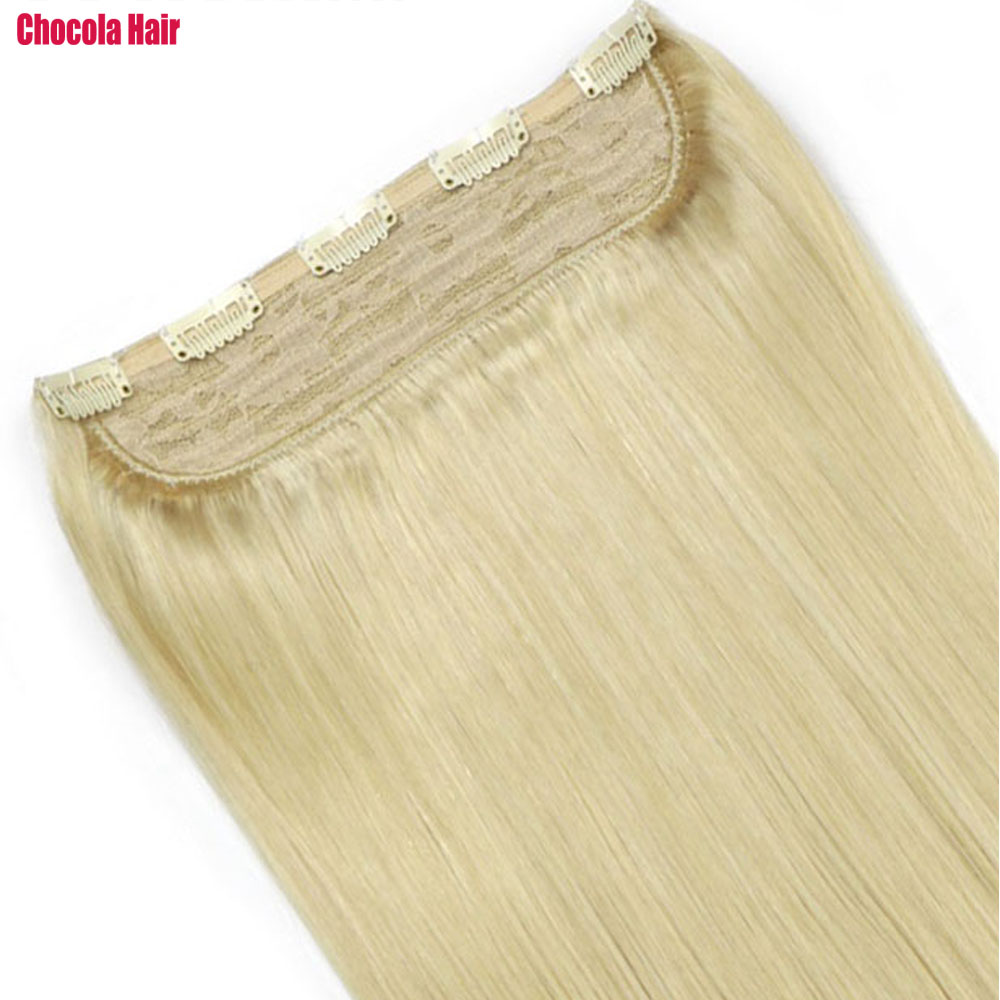 Chocala - Juego de Extensiones de Cabello Humano Brasileño 100% Remy, Hechas a Máquina, de 20 a 28 Pulgadas, 1 Pieza con 5 Clips, 200 g