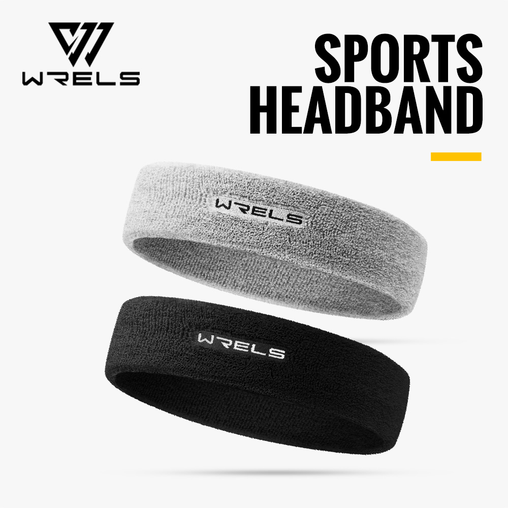 Спортивная повязка на голову WRELS Pure Color: впитывающая пот повязка для бега, высококачественная повязка для баскетбола и бега