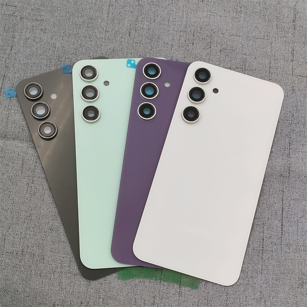 Battery Housing Cover Case for Samsung Galaxy S23 FE s23fe Glass Rear Door Shell Panel Parts With Camera Lens & Logo