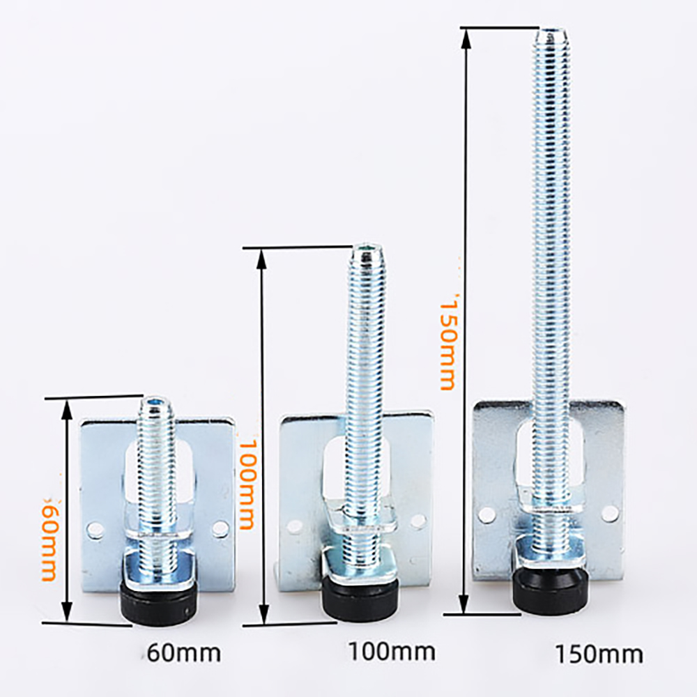 Patas de mesa de 60/100/150mm, patas niveladoras de Metal, tornillo para muebles, soporte de esquina de gabinete ajustable, Hardware de protección del suelo, 4 Uds.