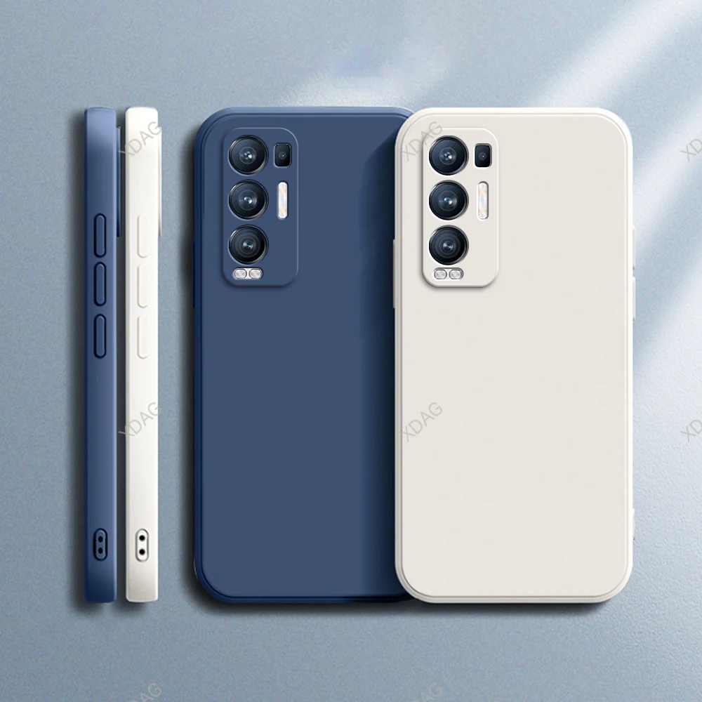 เคสโทรศัพท์สำหรับ OPPO Find X3 Neo X3Neo 5G 6.55' CPH2207 ป้องกันเลนส์ ซิลิโคนเหลวทรงสี่เหลี่ยม นุ่ม กันกระแทก ฝาหลังแบบดั้งเดิม