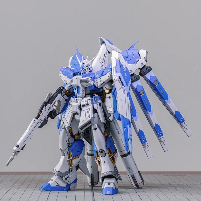 GL RG 1/144 Hi-ν Amuro Ray Custom Mech Zestaw Modelarski do Składania Figurka Akcji Zabawka Puzzle dla Chłopców Prezent Kolekcjonerski Ozdoba na Biurko Lalka