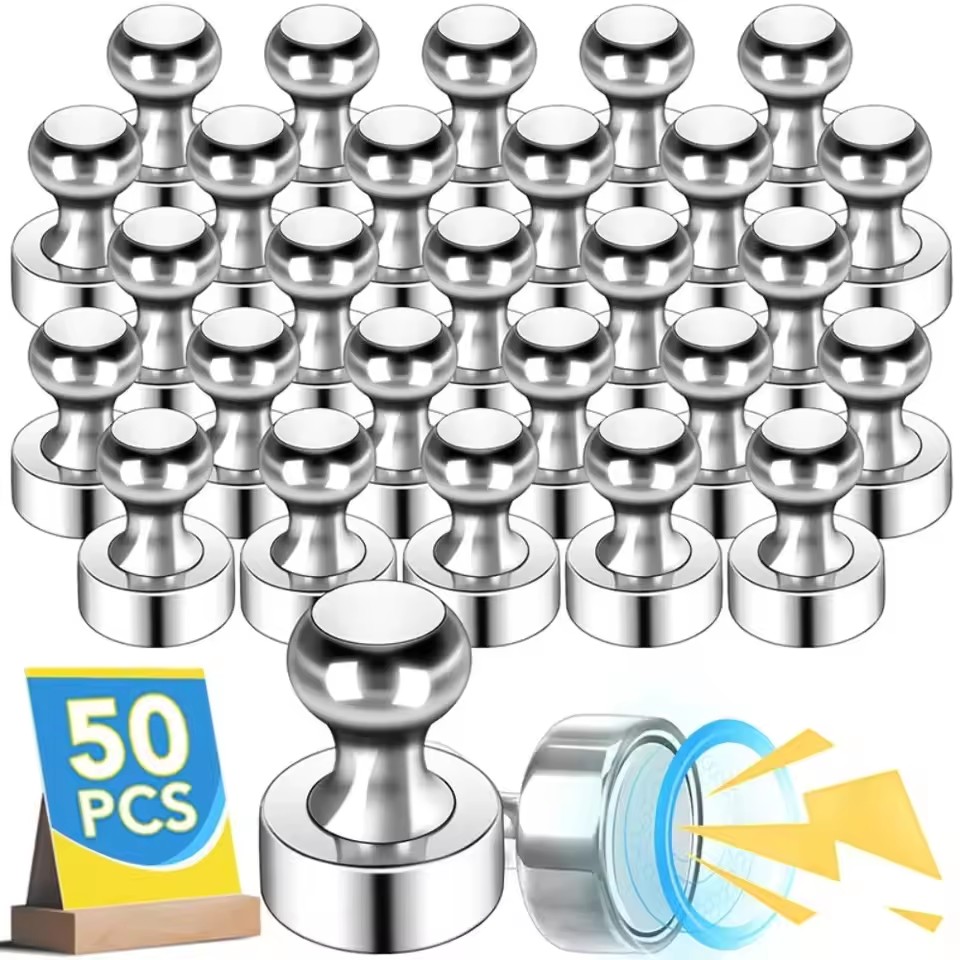 1-50 pièces Super fort aimant néodyme punaise pour réfrigérateur tableau blanc punaises magnétiques ventouse punaise aimants punaises