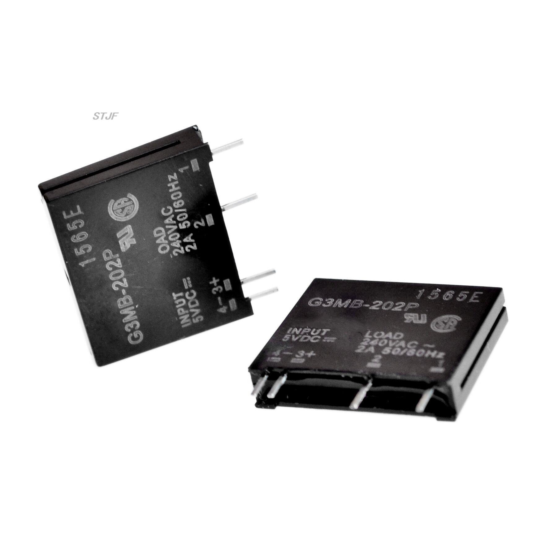 10 sztuk/partia nowy oryginalny przekaźnik półprzewodnikowy G3MB-202P DC-AC PCB SSR wejście 5VDC, wyjście 240V AC 2A