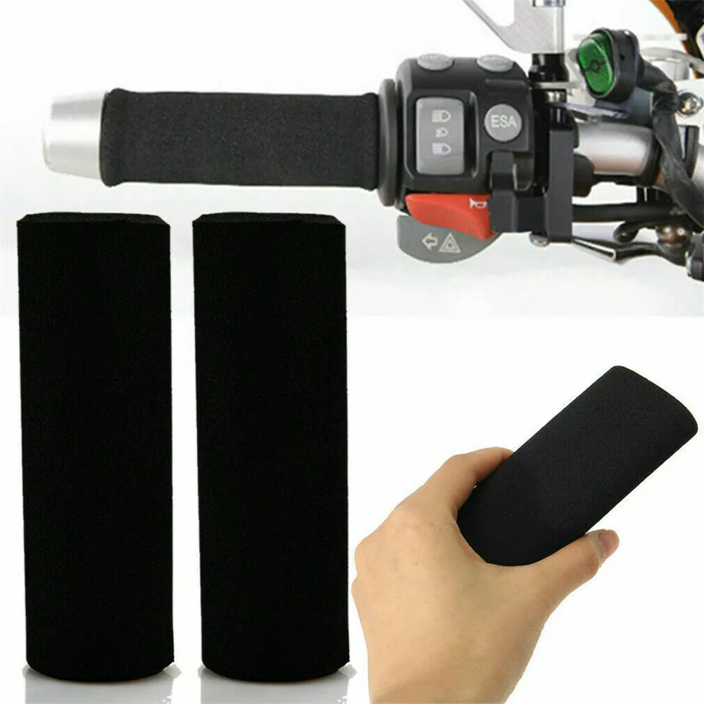 2PCS High Density Foam Handlebar Cover For Motorbike Motorcycle Slip-On Foam Anti Vibration Comfort Handlebar Grip Cover