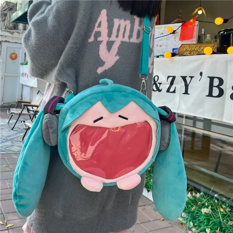 Bolso de hombro Hatsune Miku, mochila bonita de felpa de anime, mochila Kawaii de dibujos animados, bolso de estudiante, paquete para regalos, juguetes