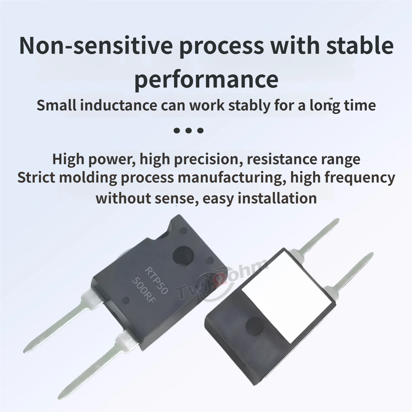 Résistance à film puissante TO220 50W, série de remplacement pour MP930, TR30/TR50H, LTA30, MTR30, MTR50H, TAH20P, série 0.1ohm-20Kohm 1%