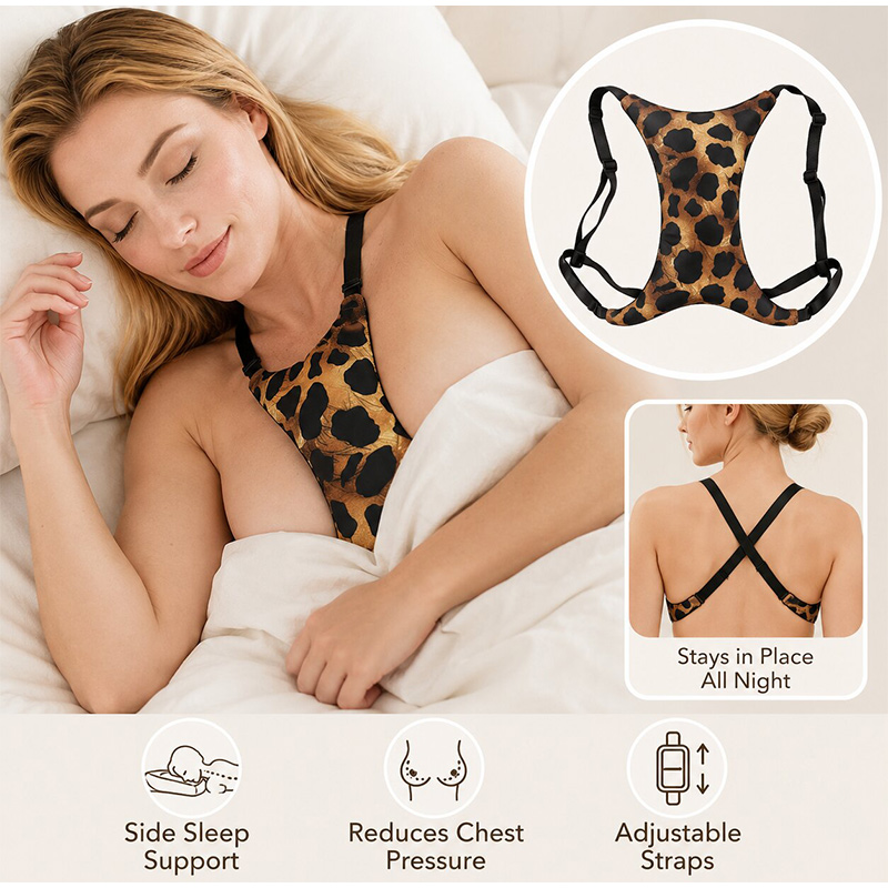 Almofada de Suporte para o Peito Feminina para Dormir de Lado, Antirrugas, Ajustável, Macia, Suporte para Sutiã, Reduz Rugas no Peito