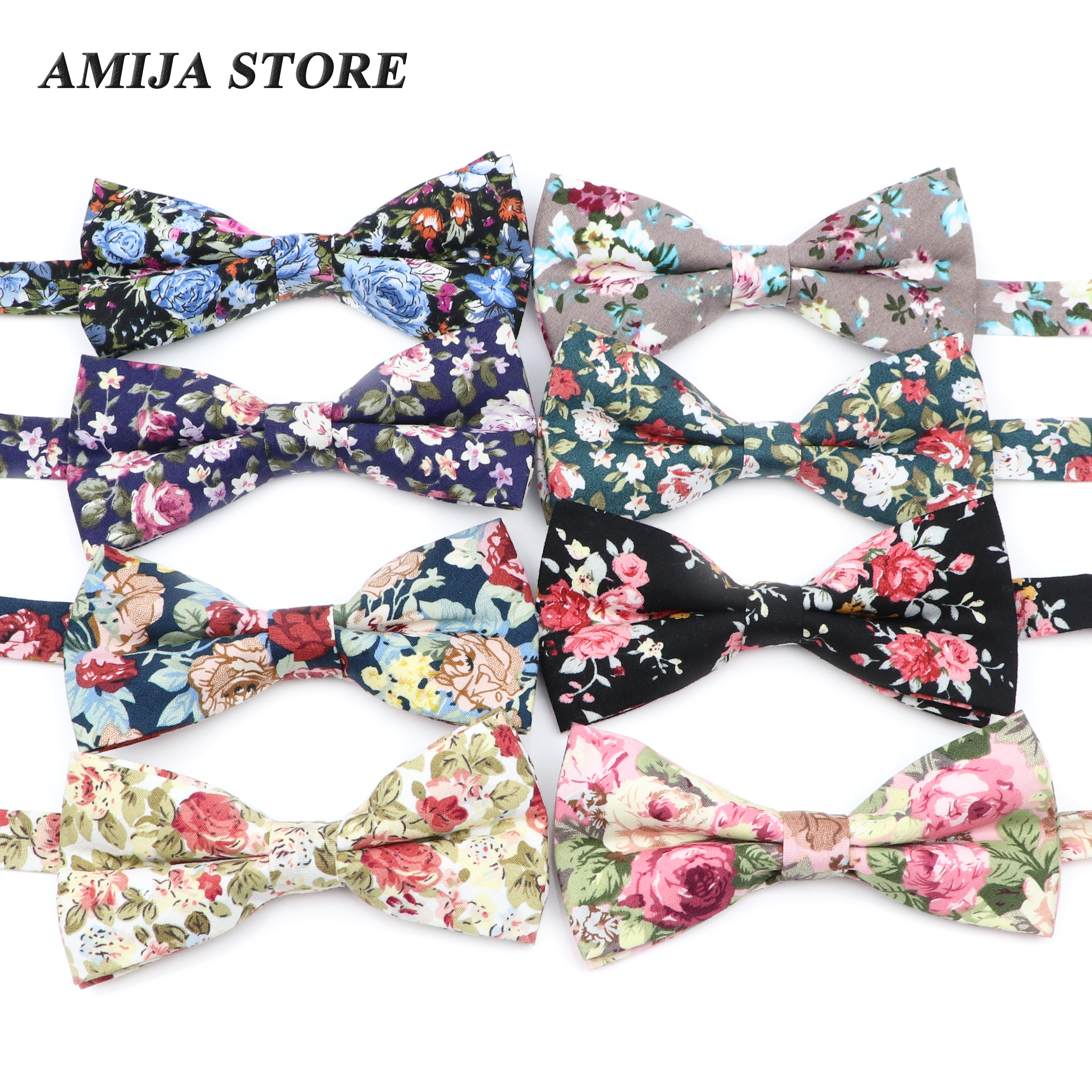 Nœud papillon imprimé Floral en coton, nouveau Style, pour hommes, costume de fête de mariage, pour affaires, cravate colorée