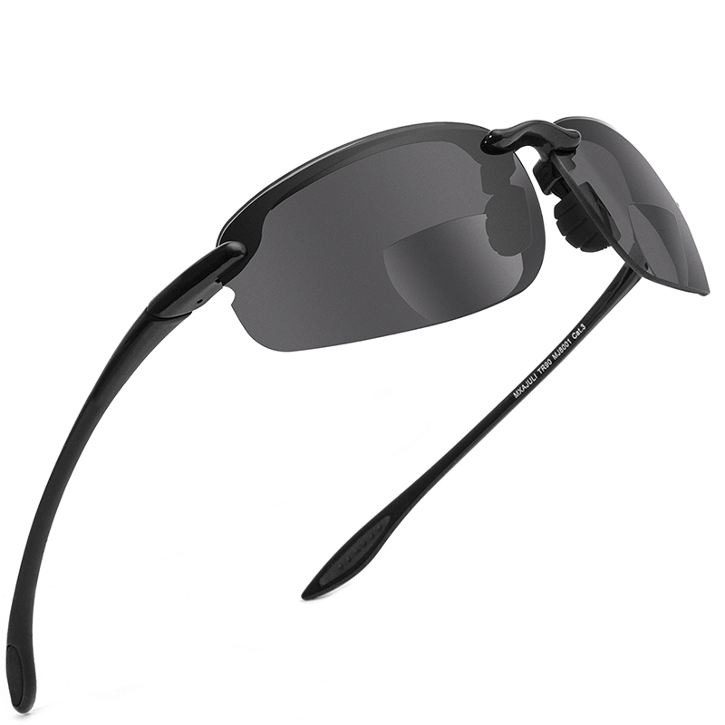 MAXJULI Dwuogniskowe okulary przeciwsłoneczne dla kobiet i mężczyzn, oprawka TR90 Ultra lekkie i ochrona przed promieniowaniem UV do czytania w słońcu 8001