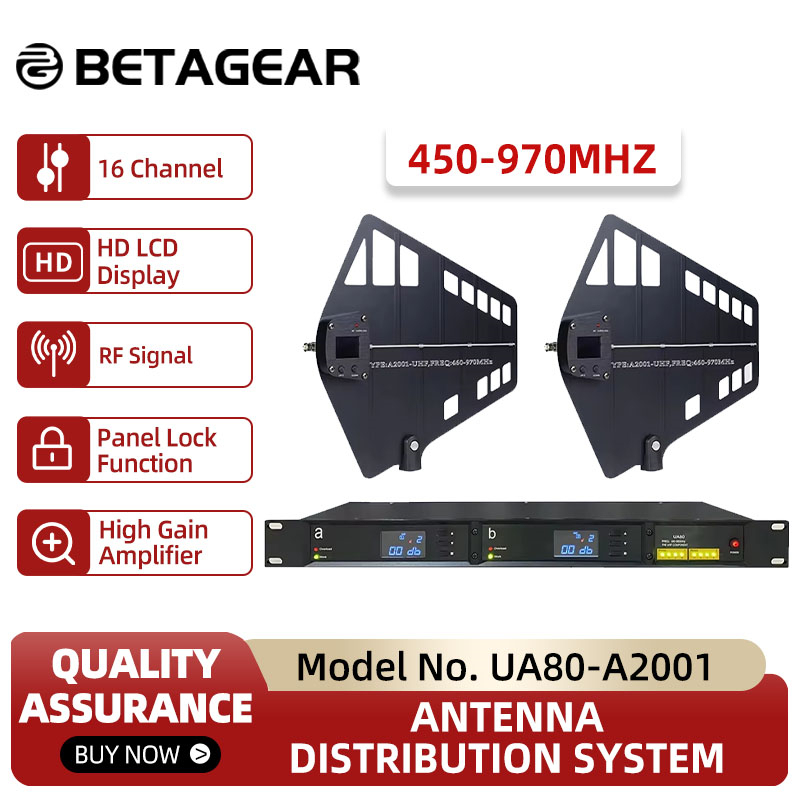 Betagear 16 gruppen uhf antenne splitter profession elles rf signal antennen verteilungs system 450-970mhz ua80 pro audio ausrüstung