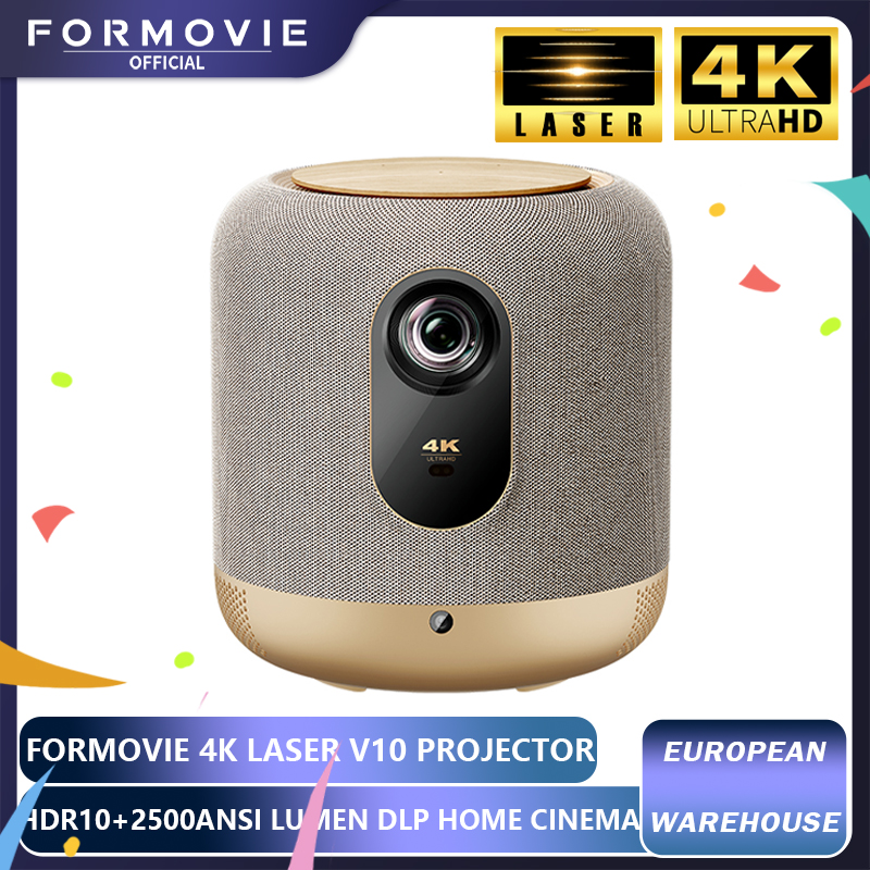 Formovie v10 4k laser projektor 2500ansi lumen für home smart theater full hd tragbares smart kino memc hdr camping beamer
