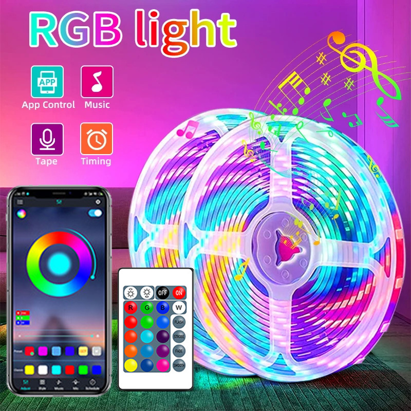 1-30M 5050 RGB tira de luz LED WS2812b USB Bluetooth Wifi 5V Luces LED Luces flexibles cinta Led RGB TV cinta de diodo de retroiluminación