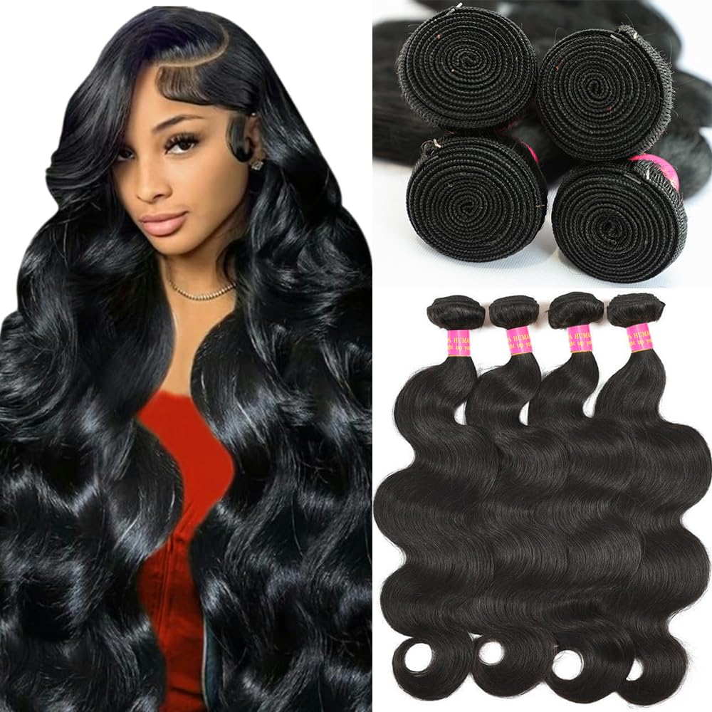 Natuurlijk gekleurde body wave haarbundels voor vrouwen Remy haar extensions 1/3/4 stuks natuurlijke body wave weave bundels 10-40 inch