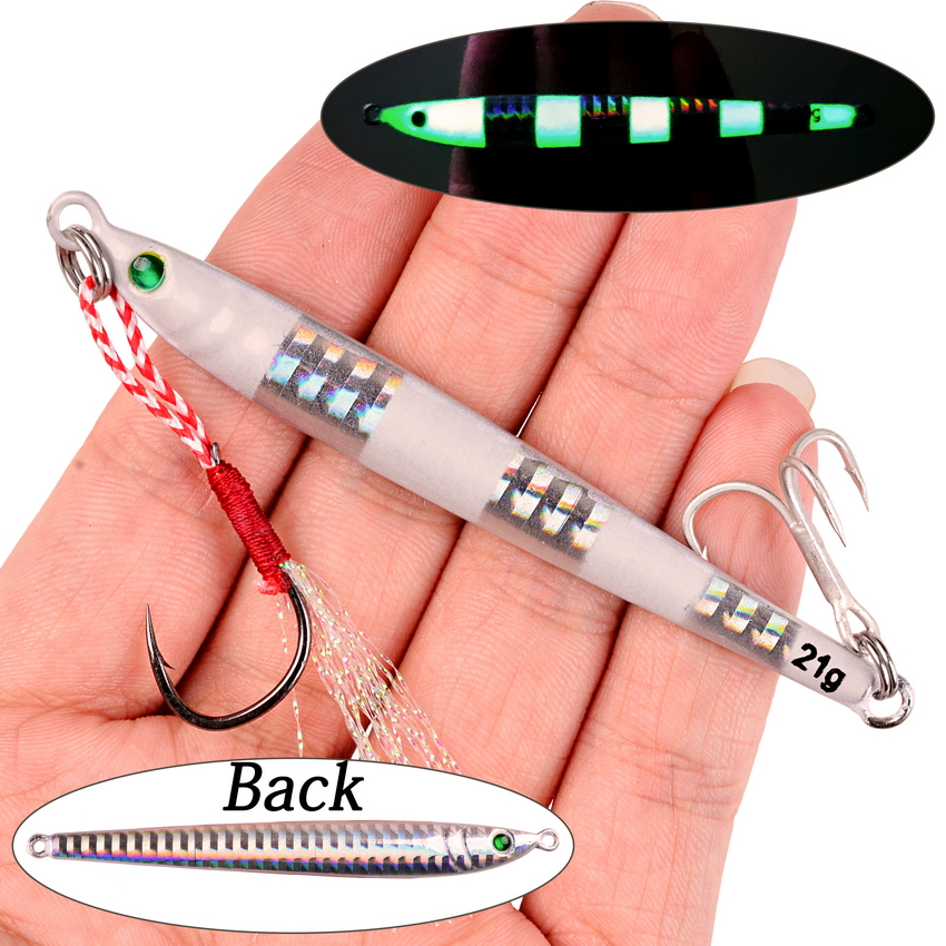 1Pc SLOWER Long Metal Jig Fishing Lure Slow Cast Jigging Spoon 7G 10G 14G 17G 21G 28G 40G Sztuczna przynęta metalowa Shore Sea Tackle