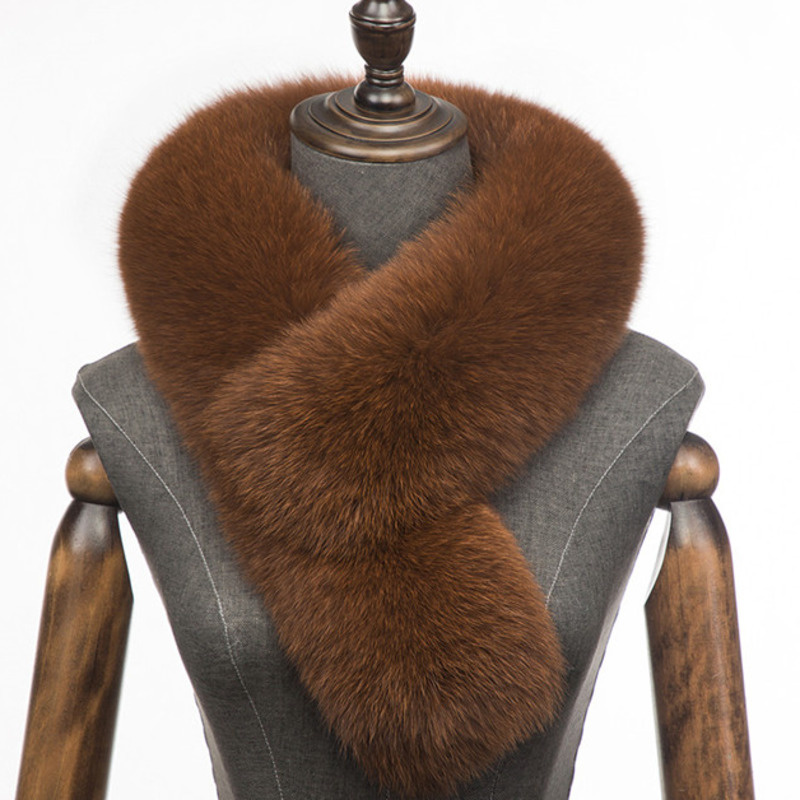 Pelz kragen Frauen Winter Echt fuchs Pelz kragen Hals wärmer Schals weibliche pelzige Pelz kragen für Wintermantel dicke Pelz schals Schal