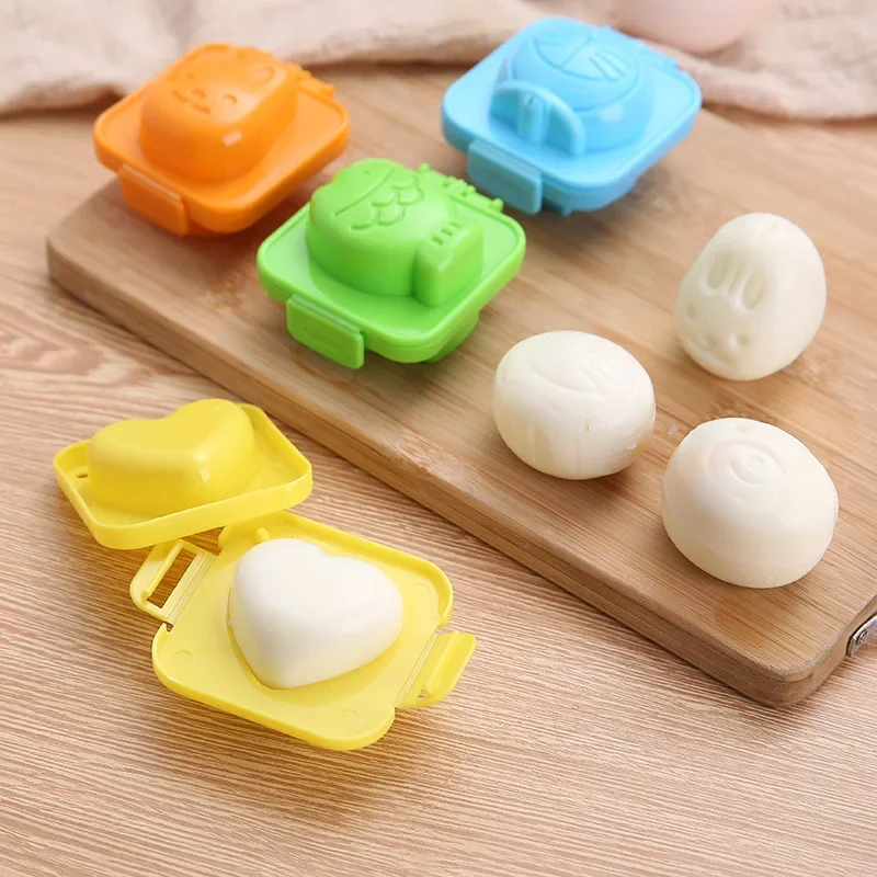 Molde para huevos cocidos, diseño de dibujos animados, molde para hacer bento, cortador decorativo para bolas de arroz, accesorios de cocina, 1 unidad
