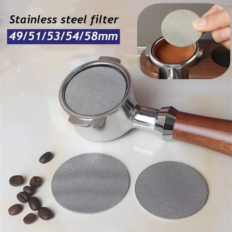 49mm Koffie Puck Scherm 58mm 51mm 54mm 53mm Filterhouder Filter Mesh Plaat Koffie Filter Scherm espresso Puck Scherm Koffiezetapparaat