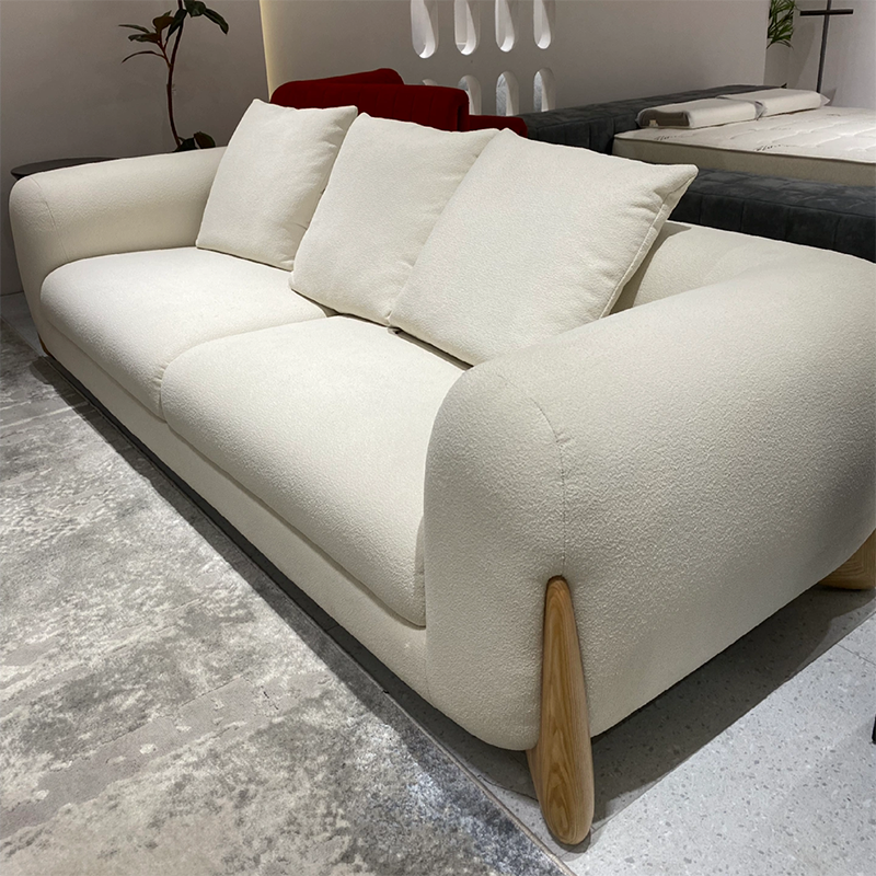 Conjunto de sofás Boucle de alta qualidade, designs de móveis, sofás seccionais nórdicos para sala de estar