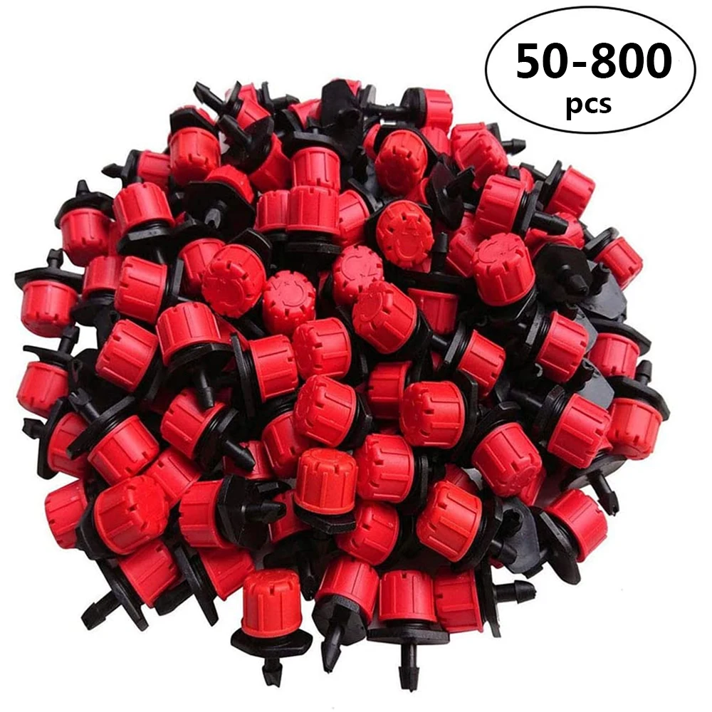 50-800 sztuk regulowane kroplowniki nawadniające zraszacze 1/4 ''emiter kroplownik mikro zraszacze nawadniające kroplowe do systemu nawadniania