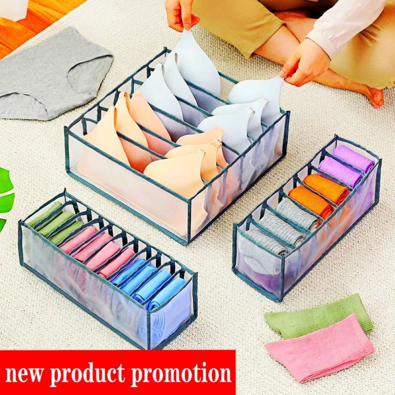 Organizador de bragas, calcetines, cajas de almacenamiento, armario, pantalones, ropa interior, cajones, jeans, separador de ropa, sujetador, divisor plegable