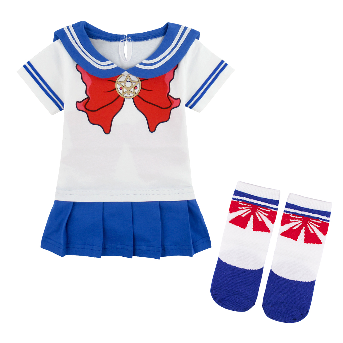Детское боди с коротким рукавом, для девочек Baby Girls Sailor Moon Bodysuit короткий рукав платье новорожденные ромперы карнавал хэллоуин Cosplay наряд модный костюм вечеринки
