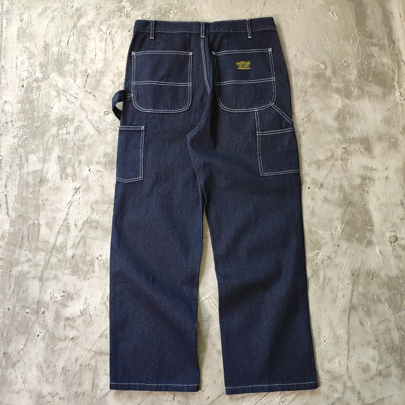 13,5 oz originele kleur gewassen denim werkkleding jeans multi-zakken houtkap zwaargewicht Amerikaanse retro outdoor losse rechte broek
