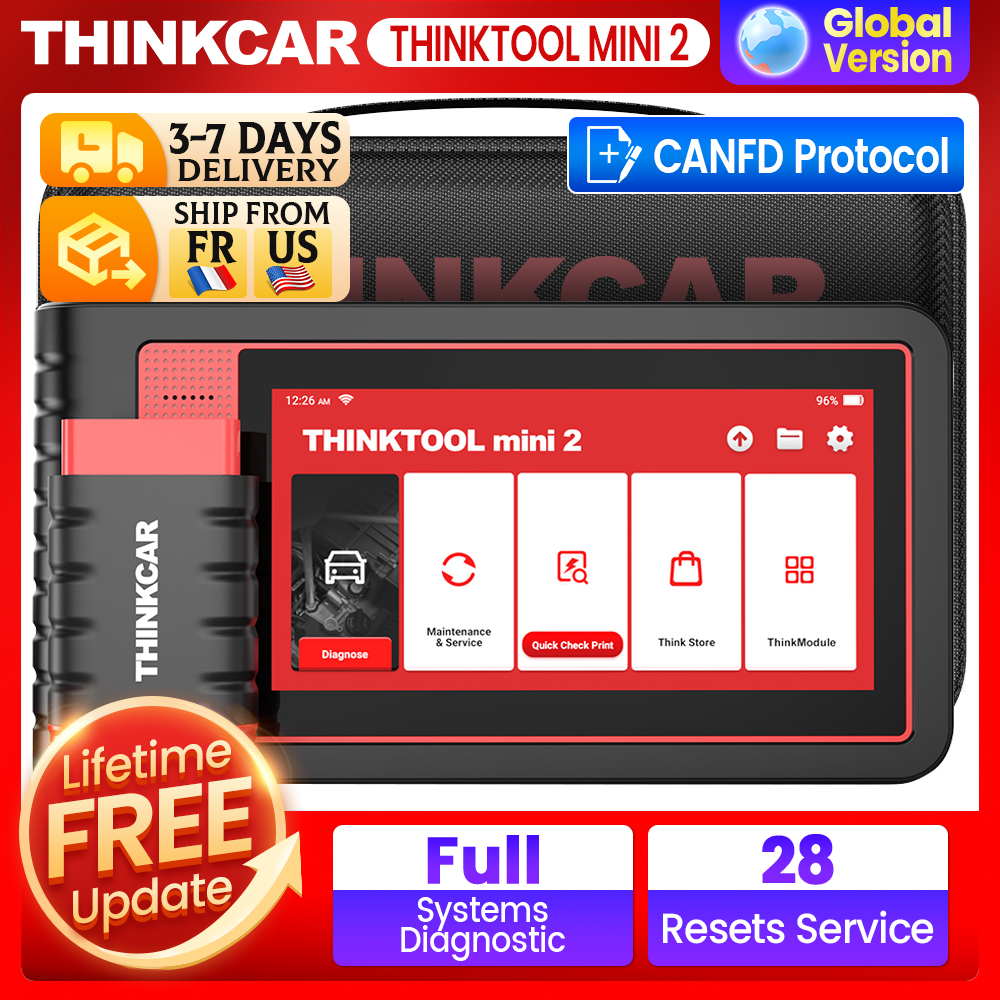 THINKCAR Thinktool Mini 2 CANFD Narzędzie Diagnostyczne Samochodowe Skaner Obd2 Diagnostyka Samochodowa Kodowanie ECU Diagnostyka Obd 2 28 Resetów