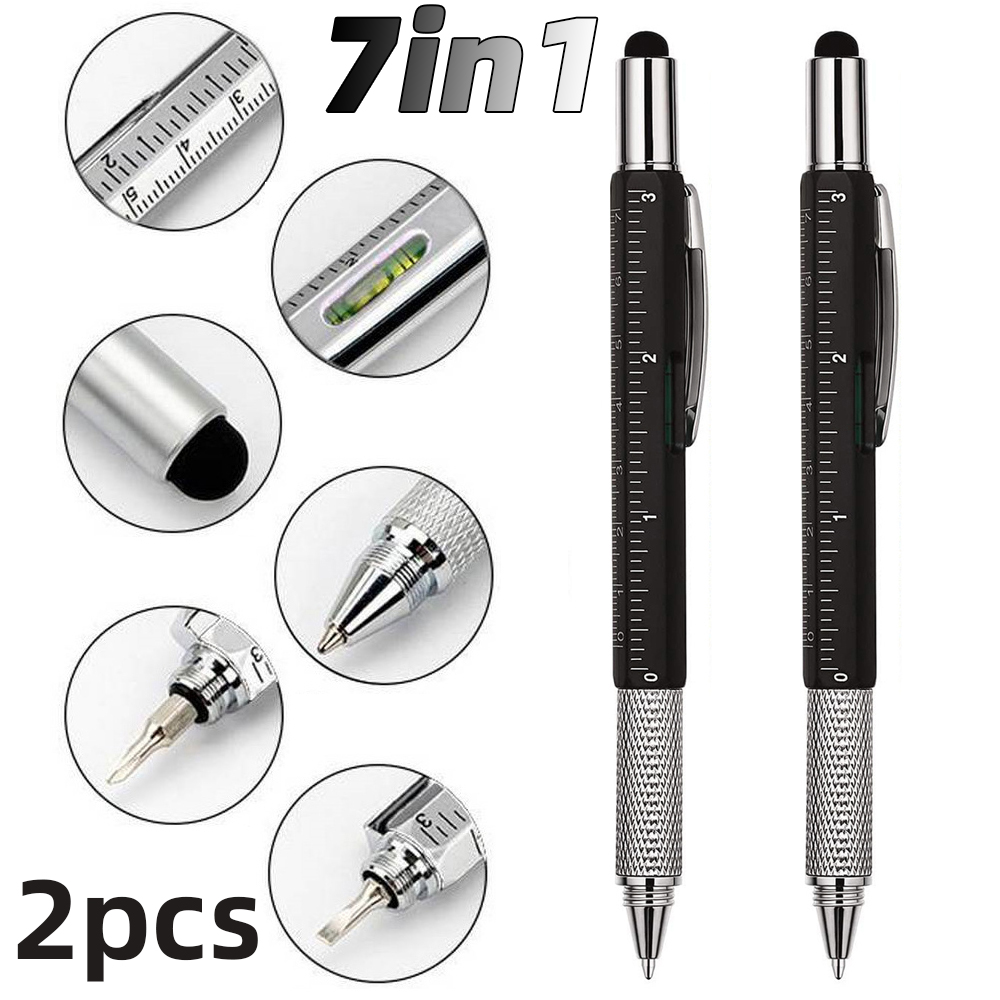 2 stuks 7 in 1 styluspen voor tablettelefoon, touchpen voor Android iOS-scherm, tabletpen voor iPad Xiaomi Samsung Apple Pencil