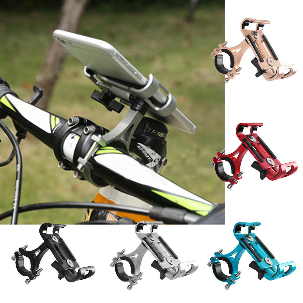 360 °   回転式メタルバイク用スマホホルダー 滑り止めブラケット GPSナビゲーションクリップ 全機種対応自転車スタンド