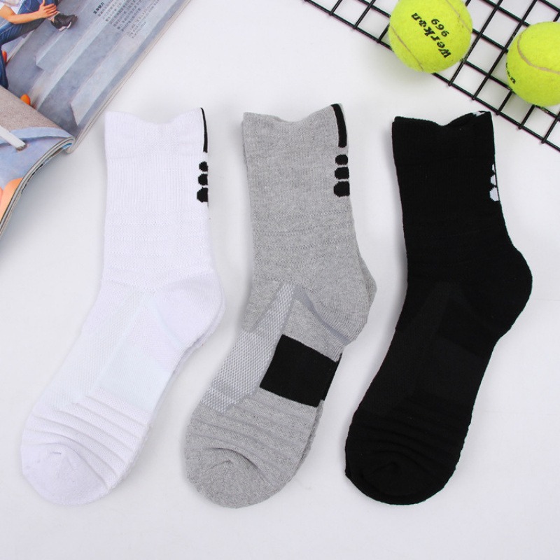 Calcetines deportivos de media caña para hombre, absorbentes del sudor, antideslizantes, para correr, baloncesto, bádminton y actividades al aire libre.