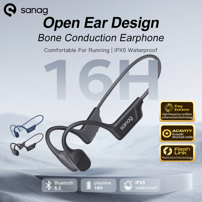 Sanag-Écouteurs à conduction Sophia B22s, 16 heures de lecture, IPX5, étanches, Bluetooth, Unvétérans wn 5.3, dynamique, champ sonore spatial, écouteurs