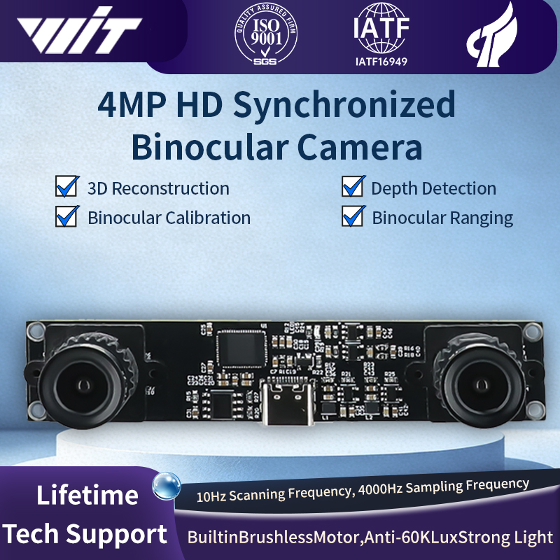 WITMOTION 400W Stereo Dieptesynchronisatie Binoculaire Camera 30fps 1080P VR 3D Visie Dieptedetectie Scan USB Camera Sensor Module