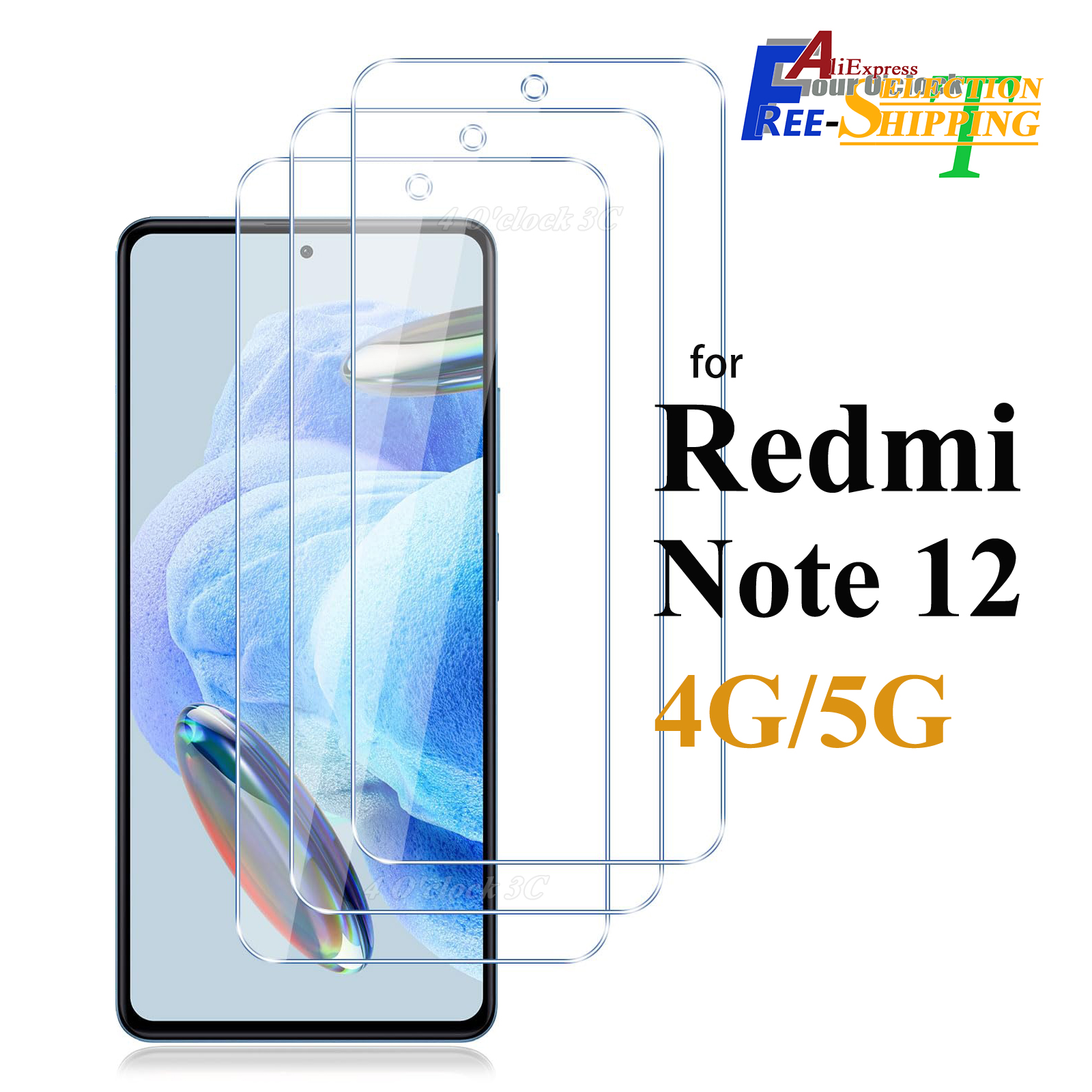 Para Redmi Note 12 4G 5G Protector de pantalla vidrio templado cristal Mica 9H HD transparente funda amigable antiarañazos