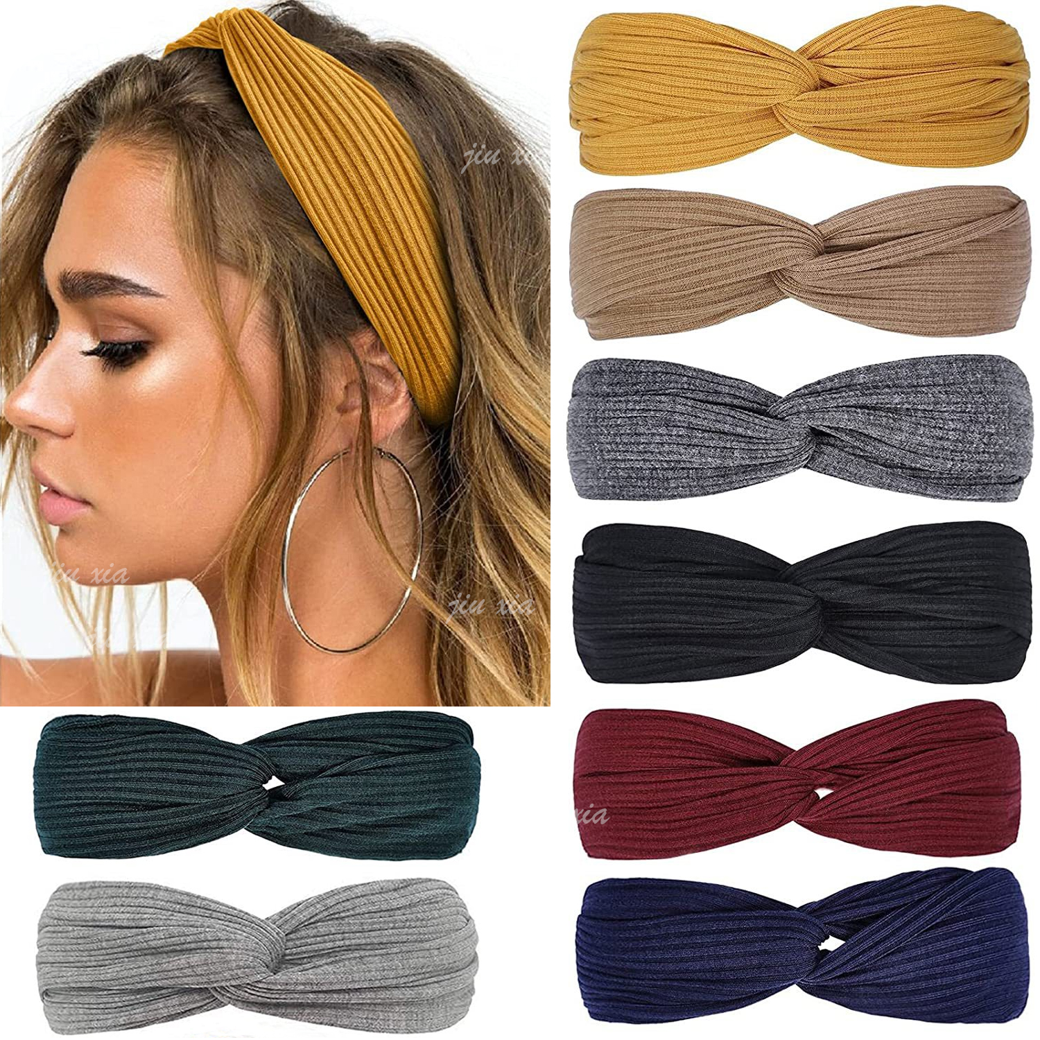 Vintage Suède Zachte Kruis Knoop Elastische Hoofdband voor Vrouwen Meisjes Zomer Soild Kleur Tulband Bandana Haarbanden Haaraccessoires