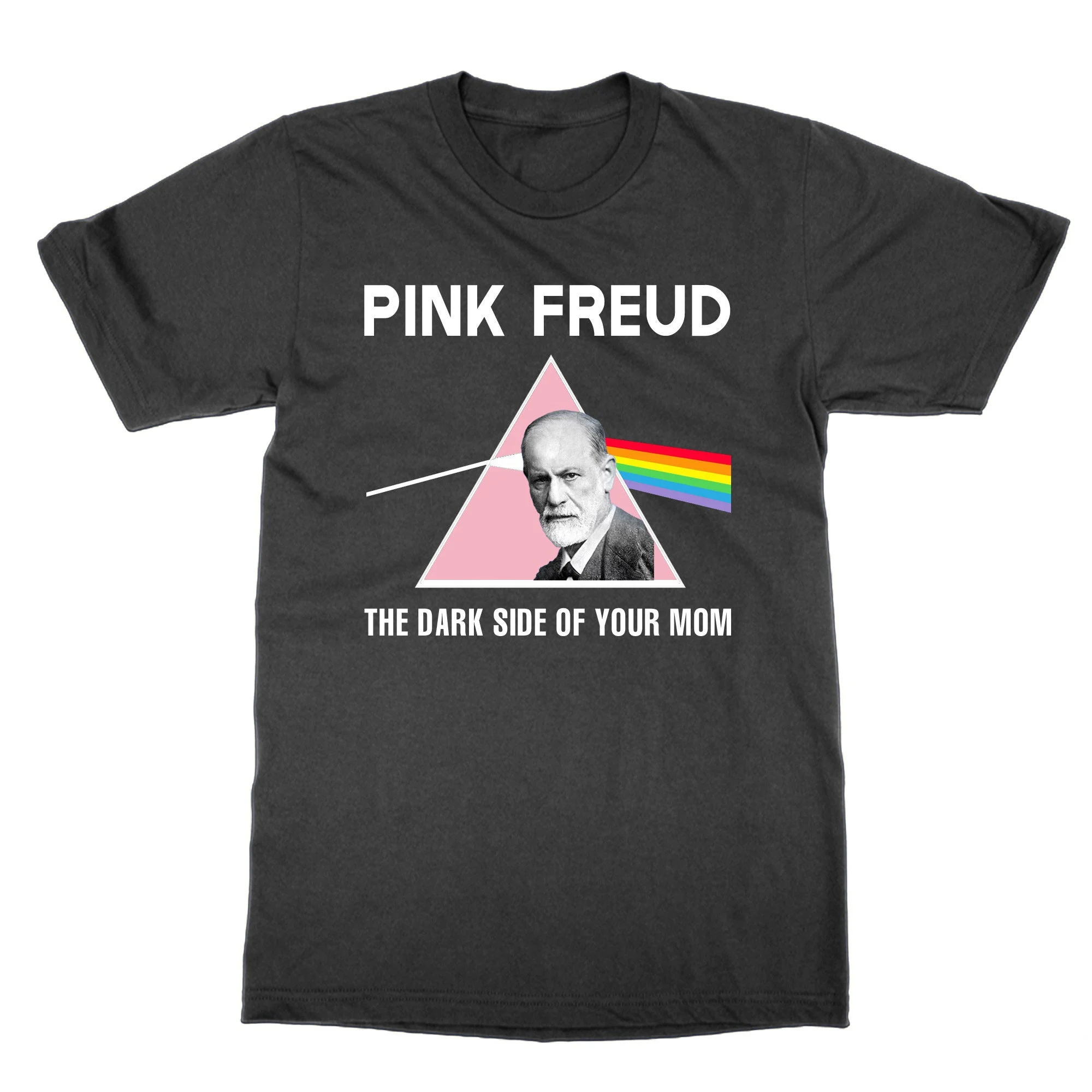 Rosa Freud-T-Shirt, Dark Side of Your Mom Parody Sommer-T-Shirt für Herren und Damen, lockeres und atmungsaktives T-Shirt-Oberteil