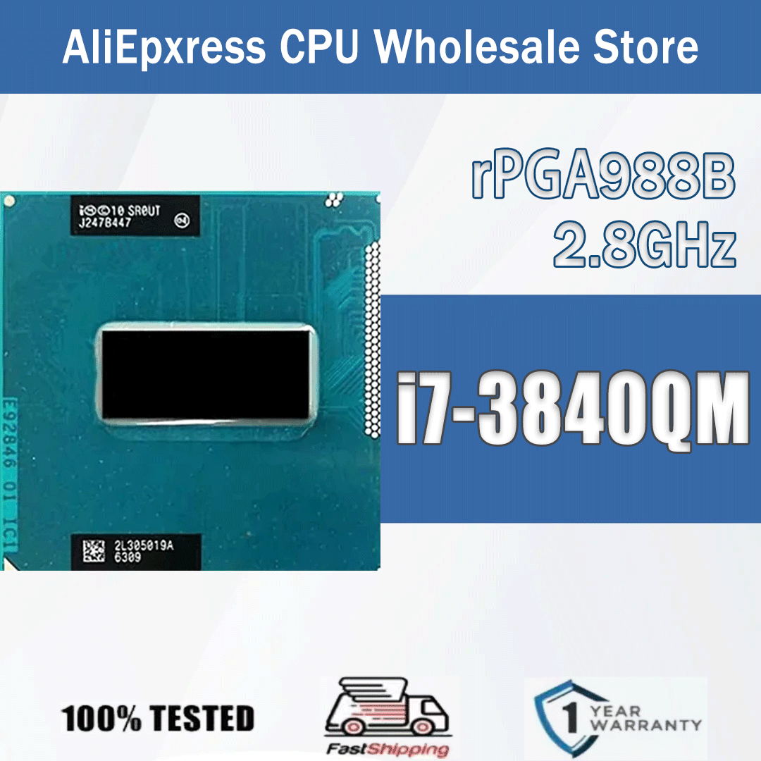 Intel Core i7-3840QM 2.8GHz 4 Core 8 Threads 8M 45W i7 3840QM Processore CPU per computer Server Socket G2 / rPGA988B SR0UT